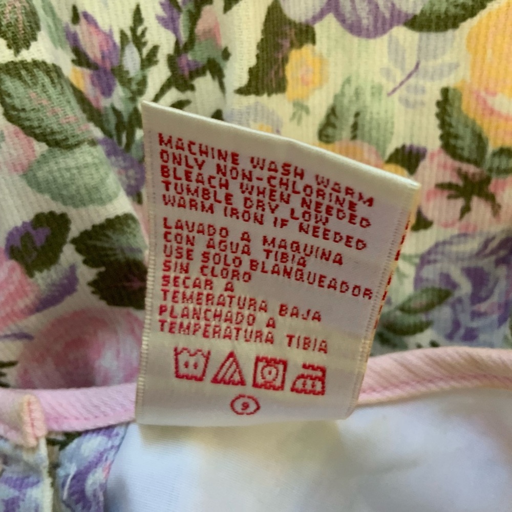 Laura Ashley Pastel Floral Cotton Sleeveless Dress sz 4 Like New - Picture 4 of 6